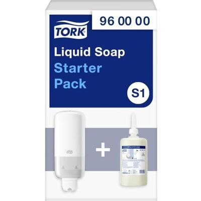 Tork Starter Pack Per Sapone Liquido e Spray S1/S11 + Ricarica sapone per le mani (1 x 1000ml) Tork Starter Pack Per Sapone Liquido e Spray S1/S11 + Ricarica sapone per le mani (1 x 1000ml)