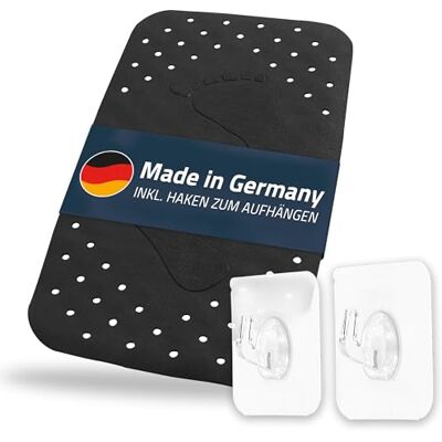 RIDDER Inserto per vasca da bagno, tappetino da bagno Step ca. 38 x 72 cm, nero, 100% TPE, con 2 ganci, privo di PVC, ftalati, piombo, lattice, certificato TÜV, prodotto in Germania RIDDER Inserto per vasca da bagno, tappetino da bagno Step ca. 38 x 72 cm, nero, 100% TPE, con 2 ganci, privo di PVC, ftalati, piombo, lattice, certificato TÜV, prodotto in Germania