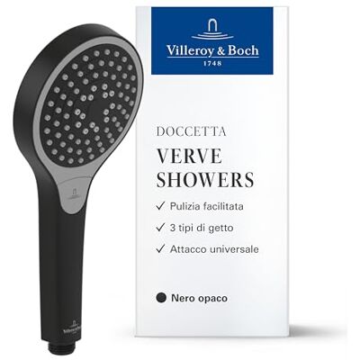 Villeroy & Boch Doccia Universale Testa Doccia Nera Opaca Villeroy & Boch Doccia Universale Testa Doccia Nera Opaca
