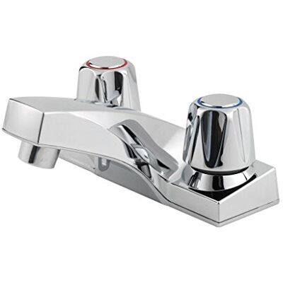 PFISTER Miscelatore per vasca da bagno, serie Pfirst con 2 maniglie, 4 pollici, cromato lucido, PFISTER Miscelatore per vasca da bagno, serie Pfirst con 2 maniglie, 4 pollici, cromato lucido,