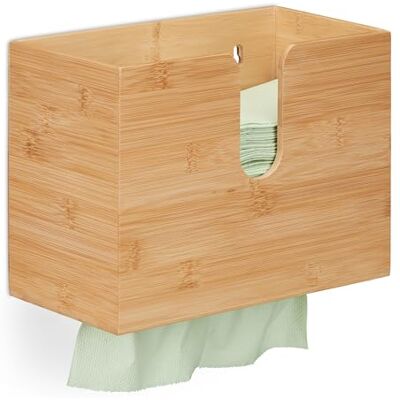 Relaxdays Distributore Asciugamani Carta da Parete, Salviette Formato H2, Dispenser Bagno 20 x 27 x 13 cm ca., Naturale Relaxdays Distributore Asciugamani Carta da Parete, Salviette Formato H2, Dispenser Bagno 20 x 27 x 13 cm ca., Naturale