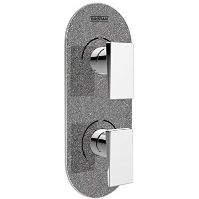 Bristan Metallix vela a doppio controllo e deviatore Glisten grafite, colore: Cromato/grafite Bristan Metallix vela a doppio controllo e deviatore Glisten grafite, colore: Cromato/grafite
