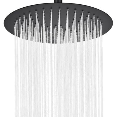 Auralum Soffione Doccia Grande Anticalcare e Alta Pressione Rotondo 12 Pollici con Ugelli in Silicone Autopulenti Soffione Doccia Fisso a Pioggia in Acciaio Inox con Girevole a 360° Nero Auralum Soffione Doccia Grande Anticalcare e Alta Pressione Rotondo 12 Pollici con Ugelli in Silicone Autopulenti Soffione Doccia Fisso a Pioggia in Acciaio Inox con Girevole a 360° Nero