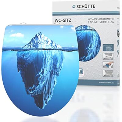SCHÜTTE ICEBERG Sedile WC in Duroplast High Gloss, con abbassamento automatico e chiusura rapida, motivo decorativo SCHÜTTE ICEBERG Sedile WC in Duroplast High Gloss, con abbassamento automatico e chiusura rapida, motivo decorativo