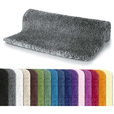 Spirella Tappetino da bagno in microfibra Highland Antiscivolo, ad asciugatura rapida e lavabile 100% poliestere morbido e resistente Grigio granito 70 x 120 cm Spirella Tappetino da bagno in microfibra Highland Antiscivolo, ad asciugatura rapida e lavabile 100% poliestere morbido e resistente Grigio granito 70 x 120 cm