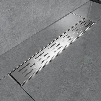 EMKE Canalina per doccia, 50 cm, in acciaio inox, set completo, scarico a pavimento, extra piatto, per doccia, sifone con filtro antiodore EMKE Canalina per doccia, 50 cm, in acciaio inox, set completo, scarico a pavimento, extra piatto, per doccia, sifone con filtro antiodore