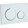 Geberit Sigma20  Placca di Comando, per Risciacquo a Due Quantità, Bianco/Cromo Lucido, 24.6 x 16.4 x 1.5 cm