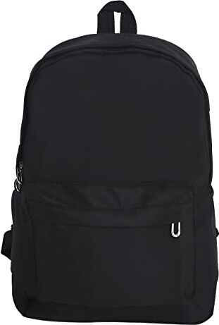 TSLBW Zaino per la Scuola superiore Ragazzi, leggero, casual, per lo studente universitario borsa sportiva di viaggio all'aperto A4 rivista IPad (Nero)