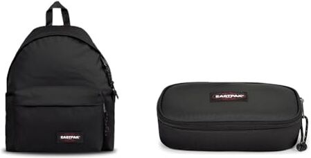 Eastpak Padded Pak'r Zaino, 40 cm, 24 L, Nero & Astuccio singolo ovale XL, 22 cm, nero