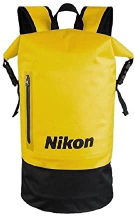 Nikon Zaino impermeabile, 20 L, tasca anteriore impermeabile, perfetto per qualsiasi fotocamera, Giallo