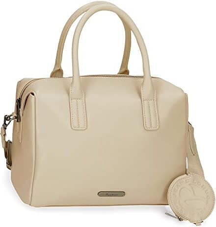 Pepe Jeans Salma Borsa da bowling, taglia unica, colore beige, misura standard, Beige, Taglia unica, borsa da bowling