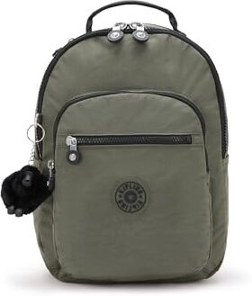 Kipling SEOUL S, Mini Zaino con Protezione per Laptop 13", Ergonomic, 35 cm, 14 L, 0.50 kg, MUSCHIO Verde