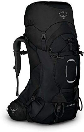 Osprey Aether 55 Zaino da Backpacking per Uomo, Black L/Xl