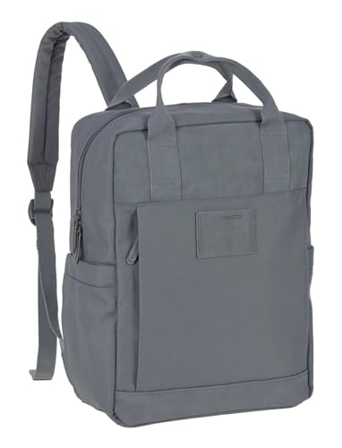 Lässig zaino per pannolini per bambini, borsa per pannolini con fasciatoio, attacco per passeggino, portabottiglie prodotto in modo sostenibile/GRE Vividal Backpack antracite