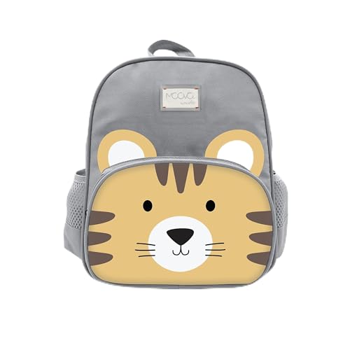 Nuvita 8741   Zainetto Bambino   Borsa Portaoggetti   Borsa con Scomparti   Zaino Ergonomico per Bambini   Zaino con Cinghie Regolabili per Bambini in Età Prescolare   (3-6 anni)  Grigio/Tigre