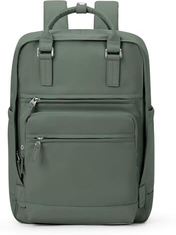 HYC00 Zaino Donna Scuola,Zaino Donna Casual Zaino Scuola Superiore Zaino Università, Impermeabile Zaino da scuola Zaino Porta PC 15.6 Pollici Zaino da Viaggio Ragazze Zainetto Gita,Army Green