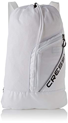 Cressi Sumba Bag, Zainetto Sportivo con Rete Unisex Adulto, Bianco, 35 x 60 cm