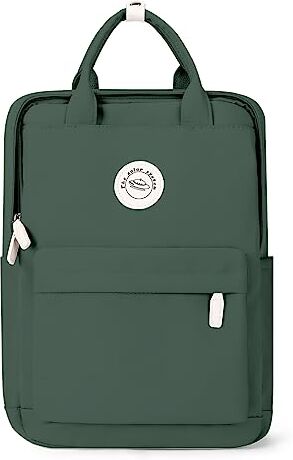 HYC00 Zaino Donna Scuola,Zaino Donna Casual Zaino Scuola Superiore Zaino Università, Impermeabile Zaino Porta PC 14 Pollici Zaino da Viaggio Lavoro Campeggio,Army Green