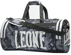 Leone , Camouflage Borsone Sportivo, Grigio Mimetico, Taglia Unica,