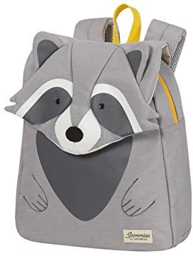 Samsonite Happy Sammies Eco Zaino S, 27.5 cm, 7.5 L, Grigio (Raccoon Remy)