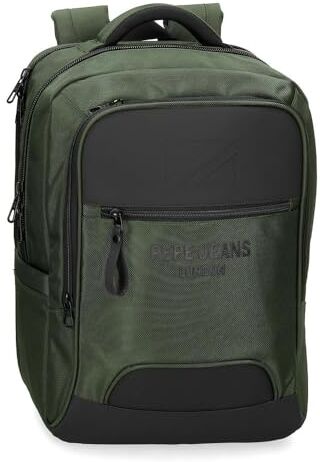 Pepe Jeans Bromley Zaino per laptop verde 31 x 44 x 15 cm Poliestere 20,46 L, Verde, Taglia unica, Zaino per computer portatile