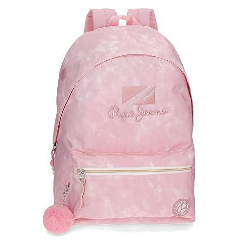 Pepe Jeans Enso  Holi Zaino scuola rosa 31 x 44 x 17,5 cm Poliestere 20,46 L, Rosa, Zaino scolastico