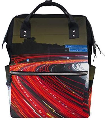 MONTOJ Fast Traffic Night Light canvas Borsa da viaggio Campus Zaino