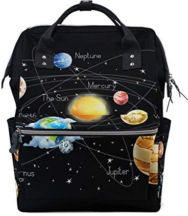 FANTAZIO Mummia Bag Zaino Cool Planets In Universe Scuola Bag