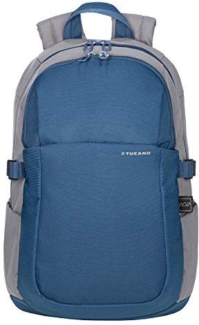 Tucano Zaino Porta Pc 15.6" Pollici, Compatibile con MacBook PRO 16. Backpack Bip, Zaino Capiente da Ufficio e università, in Poliestere Riciclato