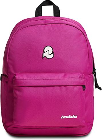 Invicta CARLSON, Zaino Tasca Porta PC per Bambine e Ragazze, Tasca Porta Borraccia, Zaino Scuola, Viaggio & Tempo Libero, Rosa, 27 LT