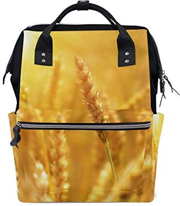 MONTOJ Wheat Sunrise Gold Harvest canvas Borsa da viaggio Campus Zaino