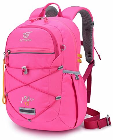 SKYSPER Zaino per Bambini 12L Zainetto Scolastico per Bambini Ragazzi Zainetto Gita per Scuola Elementare Hiking 5-12 anni, Rosa