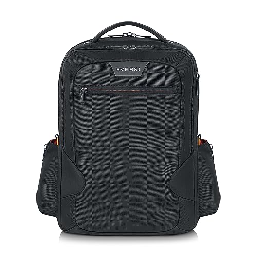 Everki Studio Zaino Porta PC 14 Pollici, MacBook Pro da 15", Espandibile, Sistema di Protezione Degli Angoli, Nero, 14 L