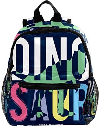 Generic Borsa mini zaino moda carino dinosauro blu navy, Multicolor, 25.4x10x30 CM/10x4x12 in, Zaino Zaini