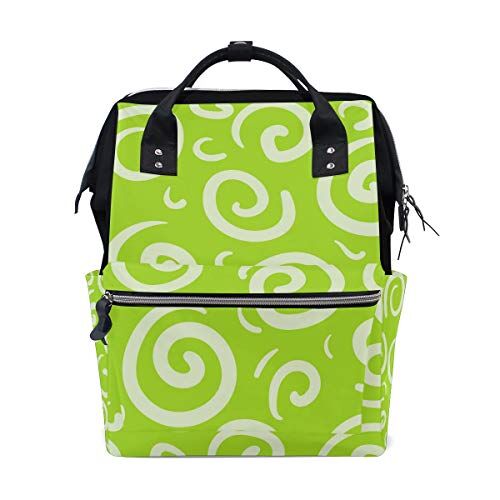 FAJRO Bianco Cerchio Verde BackgroundTravel zaino tela Borsa Scuola Pack