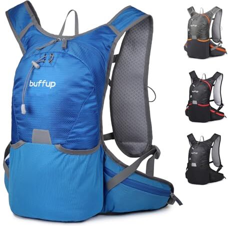 buffup ® zaino bici mountain bike ciclismo zaino mtb15L,Zaino per idratazione per uomo e donna,zaino leggero running trekking (Blu)