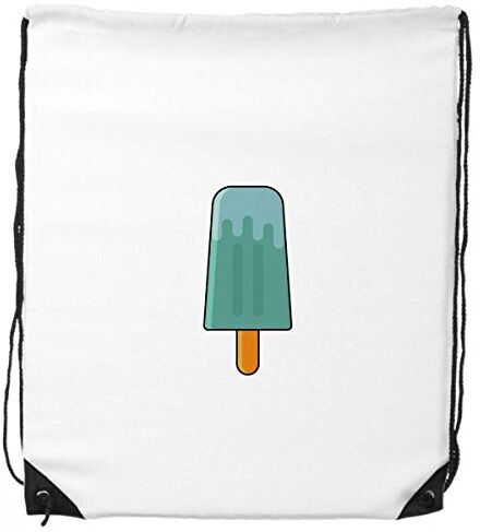 DIYthinker Borse Shopping Sport Regalo Blu Verde Popsicle Sweet Ice Cream dello Zaino Drawstring