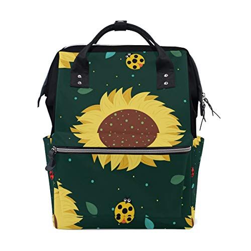 FANTAZIO Borsa Mummia Zaino Girasoli E Coccinelle Modello Borsa Scuola