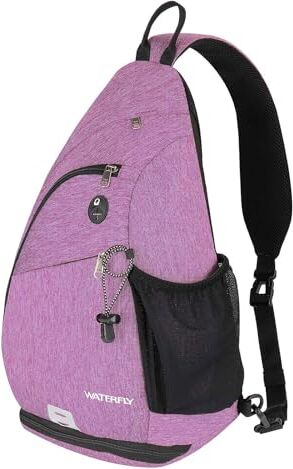 Waterfly Zaino Monospalla Portatile Sportivo Sling Bag Zaino Spalla per Uomo Donna (Viola)