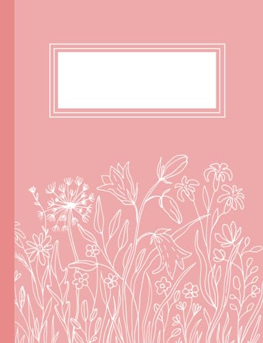 See Designs, Taste and College Ruled Composition Notebook: Pink Floral Line-Drawn