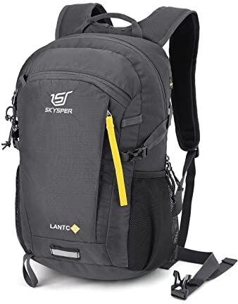 SKYSPER Zaino da Hiking 20L, Zaino Sportivo Impermeabile Zaino Montagna per Viaggio Escursionismo Trekking Uomo e Donna, Grigio Senza copripioggia