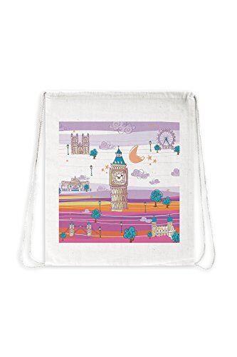 Eiffel Textile Eiffel Baby Inghilterra – Zaino, 37 x 41 cm, colore: malva/Arancione