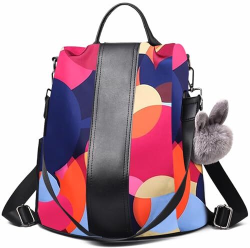 Charmore Zaino da Donna Antifurto Borse Nylon impermeabile Daypack Spalla per Viaggio Lavoro Scuola