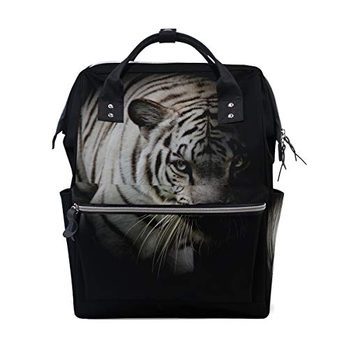 FANTAZIO Mummia Bag Zaino Bianco Tigre Scuola