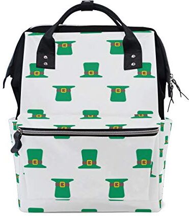 FAJRO Saint Patrick Green HatsTravel zaino tela Borsa da scuola pack