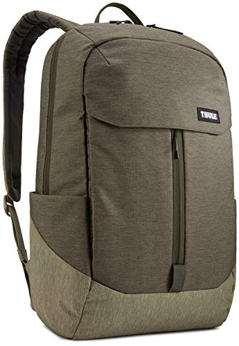 Thule Lithos 20 L Zaino in Poliestere, per Laptop da 15.6" e un Tablet da 10.1", Marrone/Verde