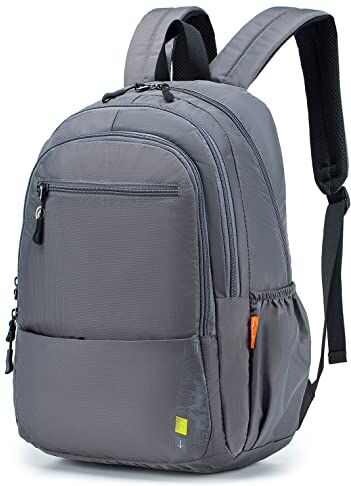 BAGZY Zaino da Viaggio Ryanair 40x20x25 Zaino Leggero Porta PC 15,6 Pollici. Bagaglio a Mano Nylon Impermeabile Zaino Uomo per Aereo, Lavoro, Università [Grigio]