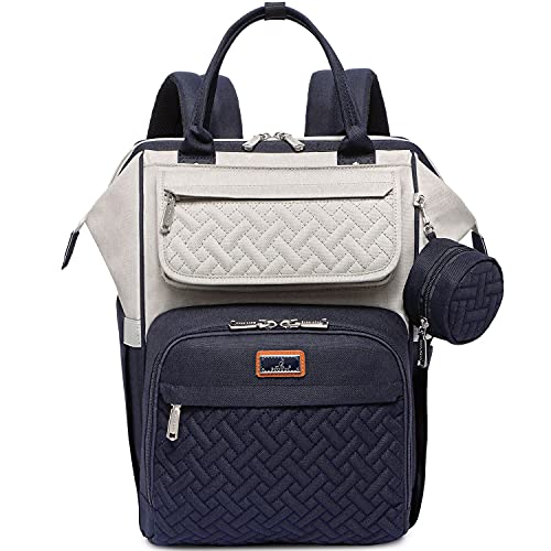 BabbleRoo Zaino-Borsa Fasciatoio, Grigio e Blu