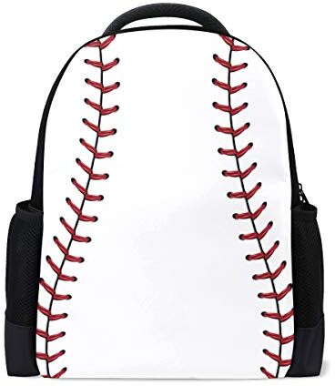 Wamika Softball Baseball Viaggio Laptop Zaino Scuola Libro Borsa Rosso Pizzo Sport Palla Casale Zaino All'Aperto Business Escursionismo Zaini Campeggio Borse A Spalla Per Studenti Donne Uomini