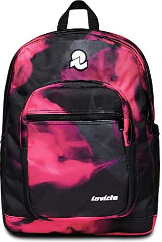 Invicta Zaino Scuola JELEK FANTASY, Fucsia Doppio Scomparto Tasca Porta Pc, Tasca Porta Borraccia, Organizer Interno Zaino per Scuola Ragazzi, Tempo Libero Eco Material